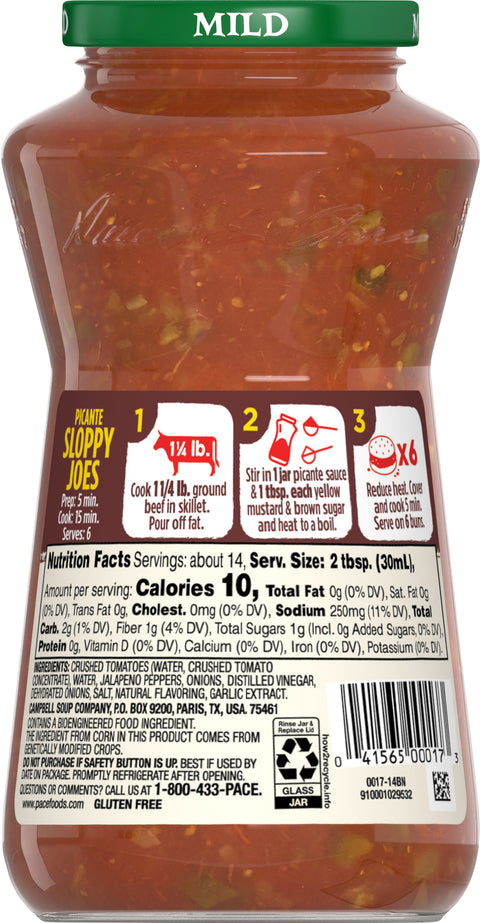 Pace Sauce Picante Mild 16 OZ