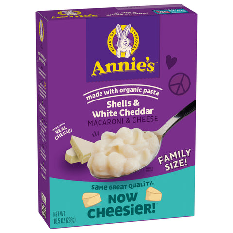Annie's Homegrown Pasta Family Size Shells & White Cheddar 10.5 OZ