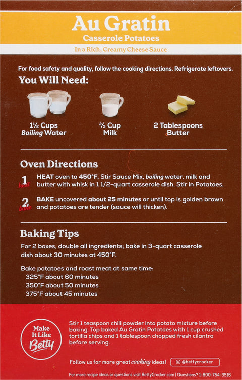 Betty Crocker Potatoes Au Gratin 4 OZ