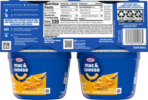 Kraft Macaroni & Cheese Cup Original 8.2 OZ