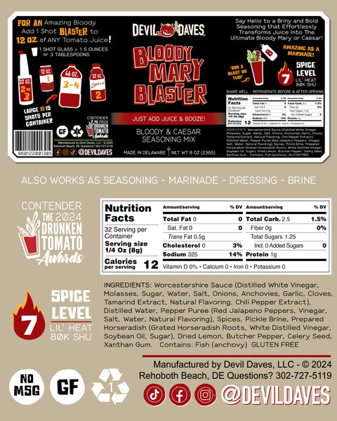 Blaster Original Bloody Mary Seasoning | 8 Oz