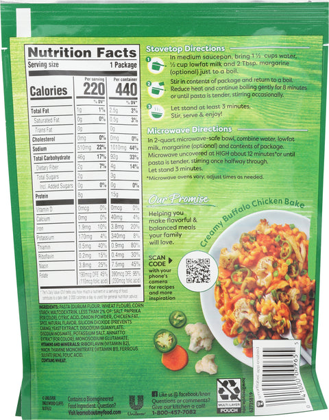 Knorr Pasta Sides Buffalo Chicken Flavor Spiral Pasta 4.2 oz