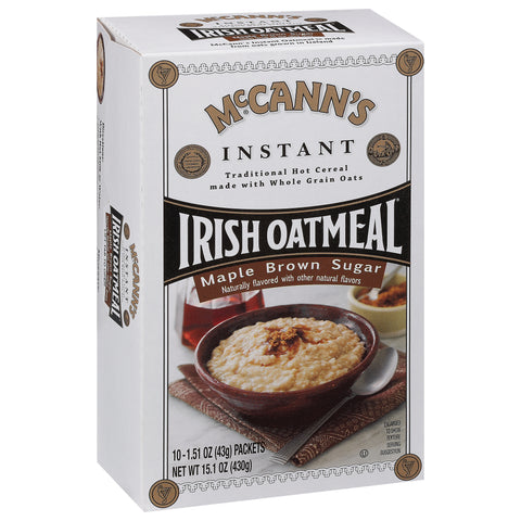 McCann's Instant Irish Oatmeal Maple & Brown Sugar 15.1 OZ