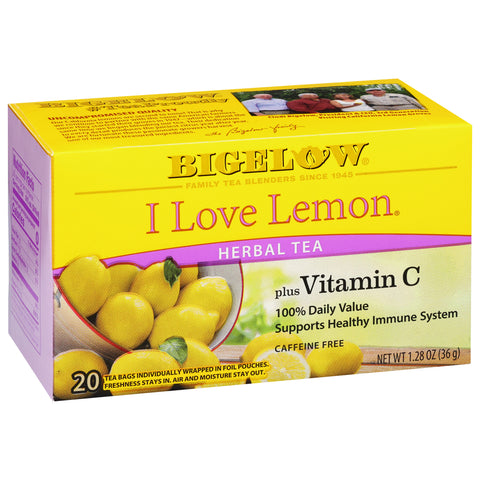 Bigelow I Love Lemon Herbal Tea 20 CT