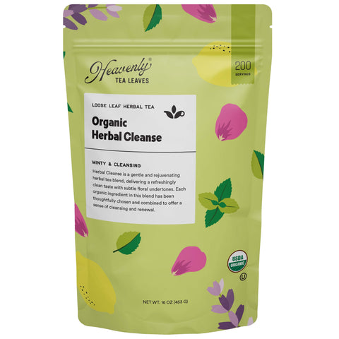 Heavenly Tea Leaves Organic Herbal Cleanse, Bulk Loose Leaf Herbal Tisane, 1 LB - 1 LB 1 Pack