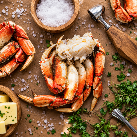 Dungeness Crab Clusters & Legs | Cooked & Frozen, 5 & 10 lb