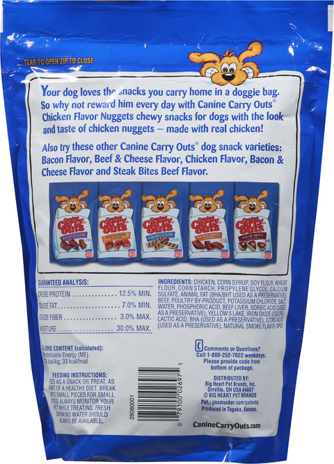 Canine Carry Outs Chicken Nuggets Dog Treats 22.5 OZ