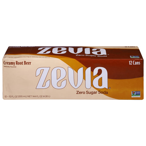 Zevia Soda Creamy Root Beer 144 FZ