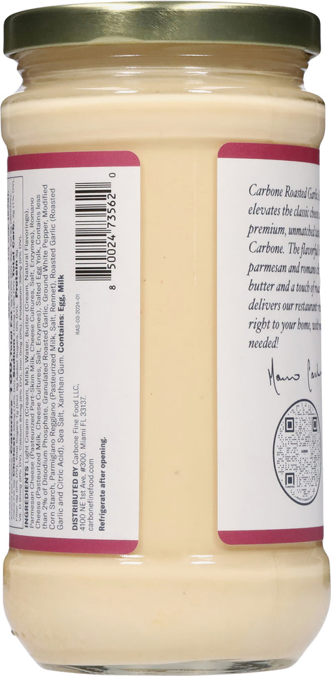 Carbone Roasted Garlic Alfredo Sauce 15 OZ