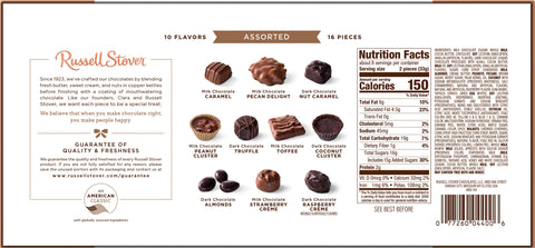 Russell Stover Assorted Milk & Dark Chocolate 9.4 OZ