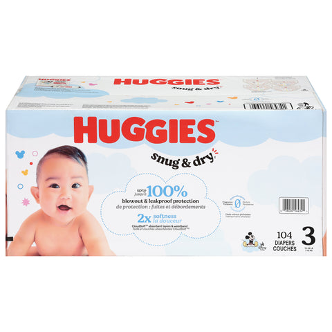 Huggies Snug & Dry Disney Baby Size 3 Diapers (16-28 lbs (7-13 kg)) 104 Each