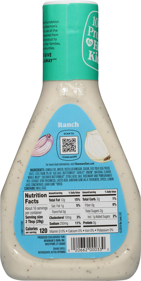 Newman's Own Dressing Ranch Dressing 16 FZ