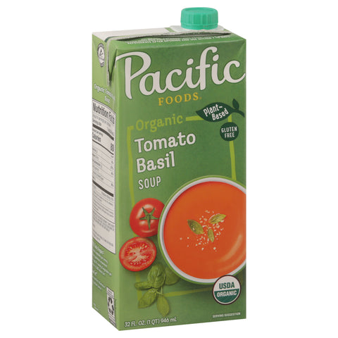 Pacific Organic Gluten Free Creamy Tomato Basil Soup 32 FZ