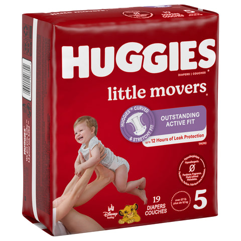 Huggies Little Movers Size 5 Diapers 19 CT