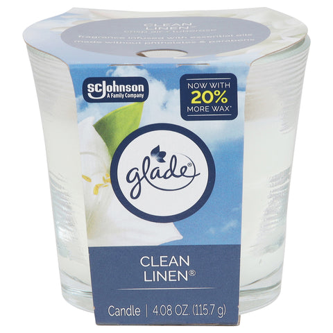Glade Clean Linen Candle 1 ea - 6 Pack
