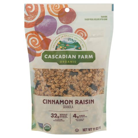 Cascadian Farm Organic Cinnamon Raisin Cereal 11 OZ