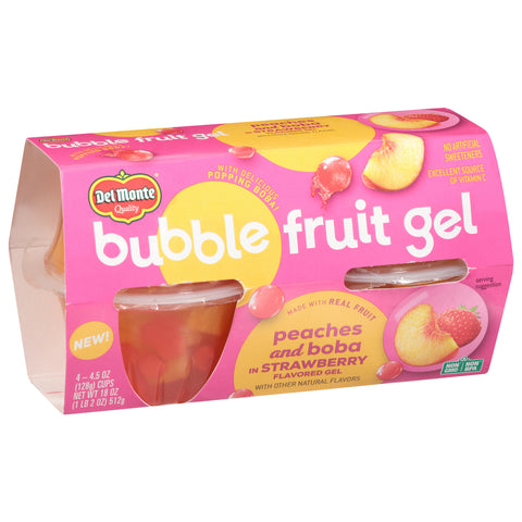 Del Monte Peaches and Boba in Strawberry Bubble Fruit Gel 4