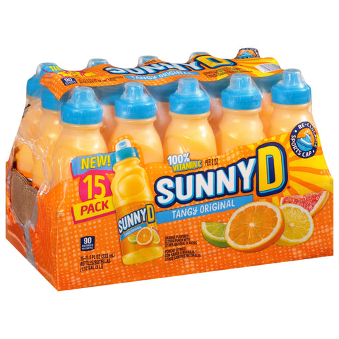 Sunnyd Tangy Original Orange Juice Drink, 15 Count, 11.3 Fl Oz Bottles 169.5 FZ