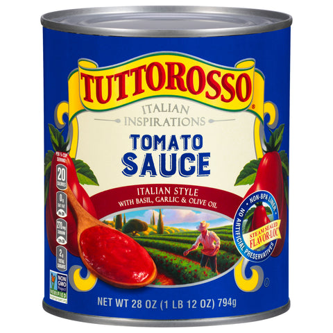 Tuttorosso Italian Style Tomato Sauce With Basil, Garlic & Olive Oil 28 OZ