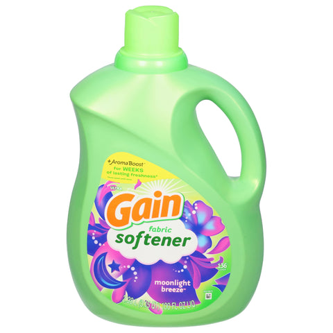 Gain Laundry Liquid Fabric Softener, Moonlight Breeze Fabric Conditioner, 100 fl oz, 136 Loads