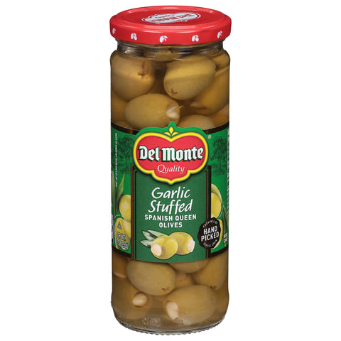 Del Monte Garlic Stuffed Spanish Queen Olives, 9 oz. Jar - 6 Pack