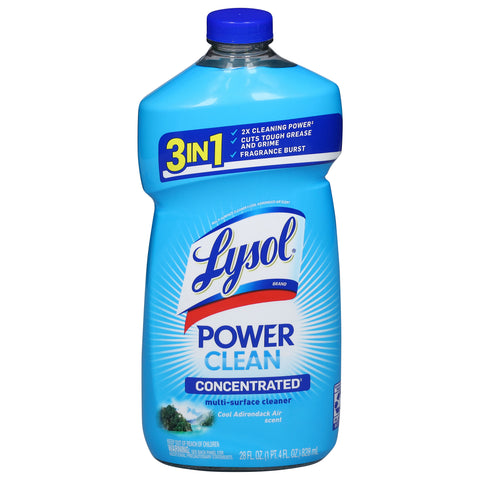 Lysol Power Clean Concentrated Cool Adirondack Air Scent Multi-Surface Cleaner 28 fl oz - 9 Pack