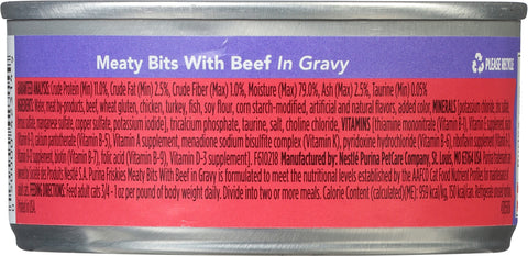 Friskies Canned Beef In Gravy Cat Food  5.5 OZ
