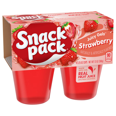Snack Pack Gels Strawberry 13 OZ