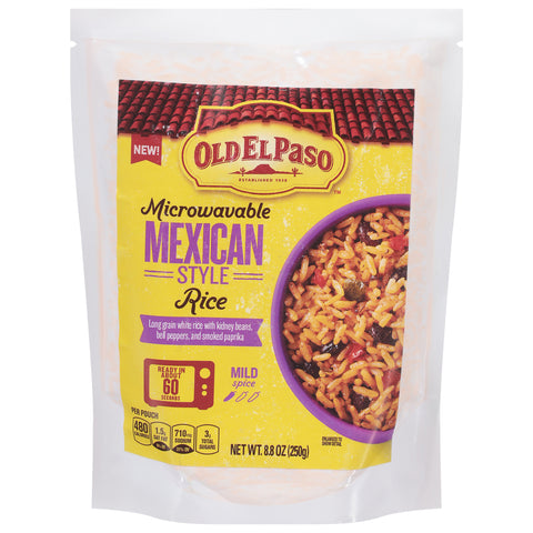 Old El Paso Microwavable Mild Spice Mexican Style Rice 8.8 oz - 8 Pack