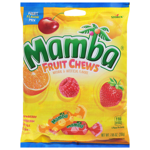 Mamba Fruit Flavor Mix Fruit Chews 7.05 oz - 12 Pack