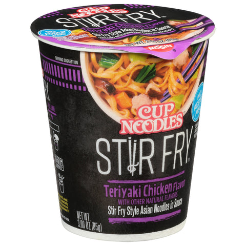 Nissin Cup Noodles Stiry Fry Teriyaki Chicken Flavor Asian Noodles 3 OZ