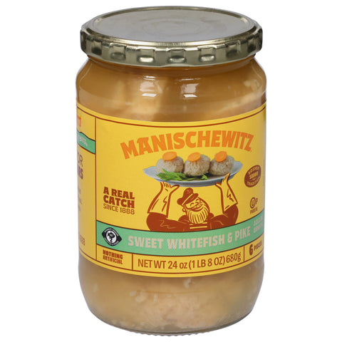 Manischewitz Sweet Whitefish & Pike In Jelled Broth 24 OZ