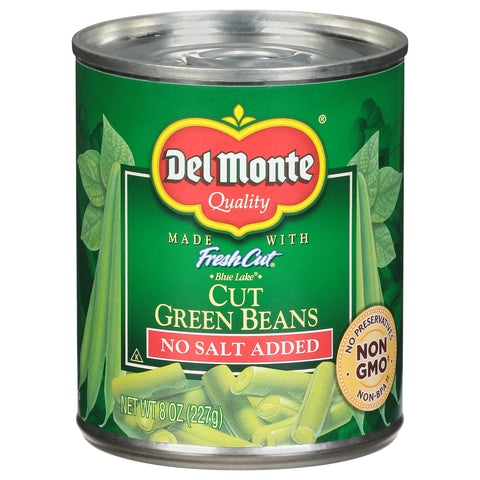 Del Monte Vegetables Green Beans No Salt Added 8 OZ