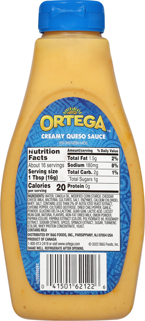 Ortega Creamy Queso Mild Sauce 9 OZ