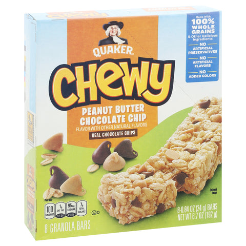 Quaker Bar Granola Chewy Peanut Butter Chocolate Chip 6.7 OZ