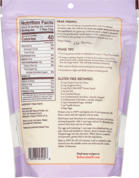 Bob's Red Mill Gluten Free Potato Starch 22 OZ