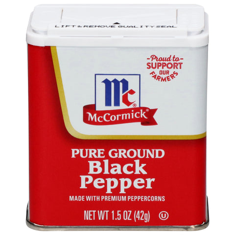 Mccormick Black Pepper Ground - 1.5 OZ 12 Pack