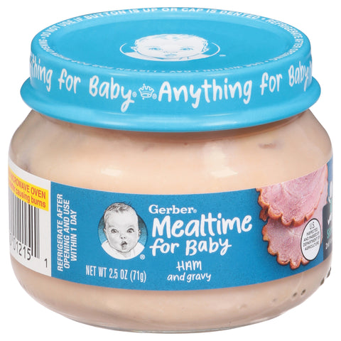 Gerber Ham & Ham Gravy Baby Food 2.5 OZ