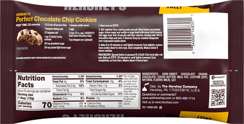 Hershey's Baking Chips Semi Sweet Chocolate 12 OZ