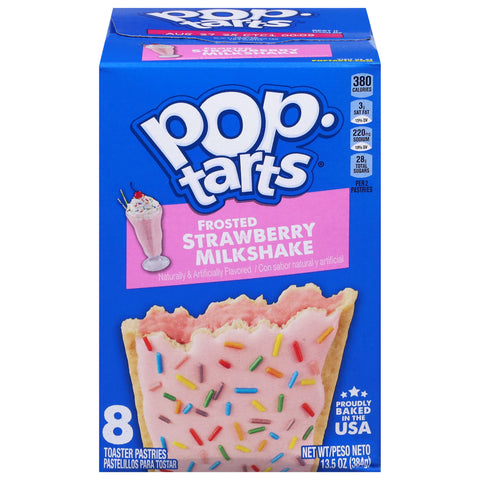 Kelloggs Frosted Strawberry Milkshake Poptarts  13.5 OZ