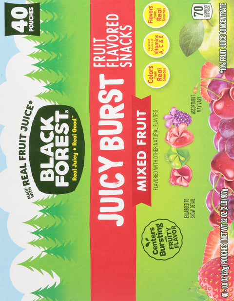Black Forest Juicy Burst Mixed Fruit Fruit Flavored Snacks 40