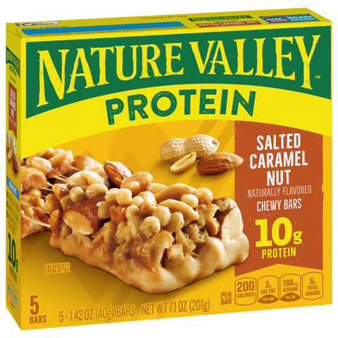 Nature Valley Protein Salted Caramel Nut Chewy Bars 7.1 OZ