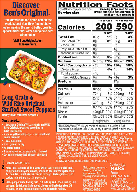 Ben's Original Long Grain & Wild Rice 6 OZ