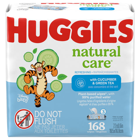 Huggies Natural Care Refreshing Disney Baby with Cucumber & Green Tea Wipes 168 ea
