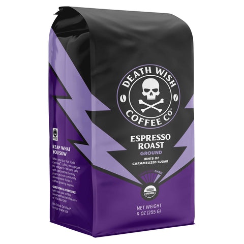 Death Wish Coffee Co Dark Ground Espresso Roast Coffee 9 OZ