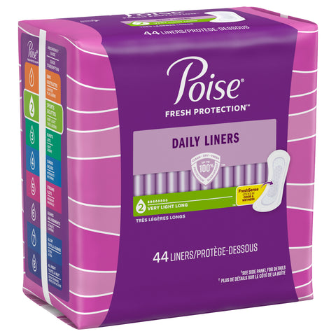 Poise Pantiliner Very Light Long 44 CT