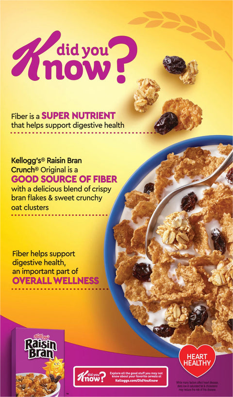 Kellogg's Raisin Bran Crunch Breakfast Cereal Original, 20.7 oz