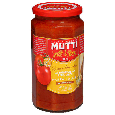 Mutti No Added Sugar Rossoro Tomatoes and Parmigiano Reggiano Pasta Sauce 24 oz