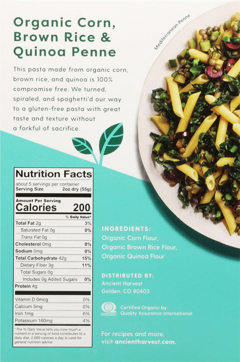 Ancient Harvest Organic Gluten Free Penne Pasta 8 OZ