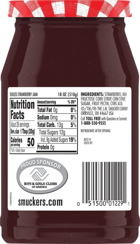 Smucker's Jam Strawberry 18 OZ